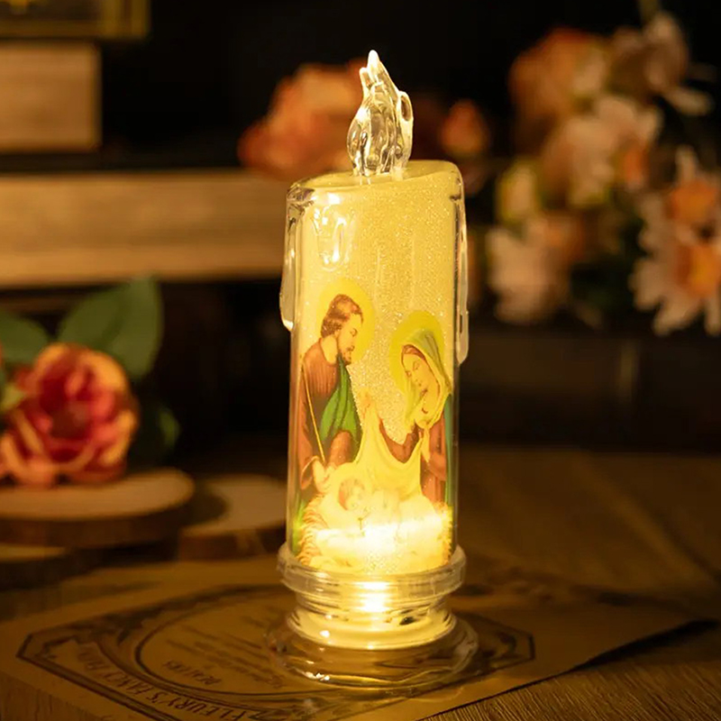 Desk Setup Lamp - Lampe à bougie LED jésus vierge