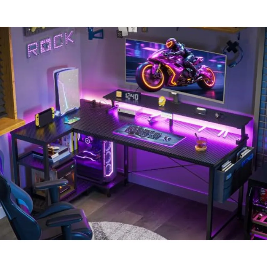 Bureau de jeu en forme de L av - Desk Setup L Shaped avis et prix