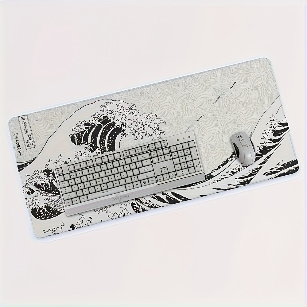 Tapis de bureau XXL Black Whit - Desk Setup Pc And Laptop avis et prix