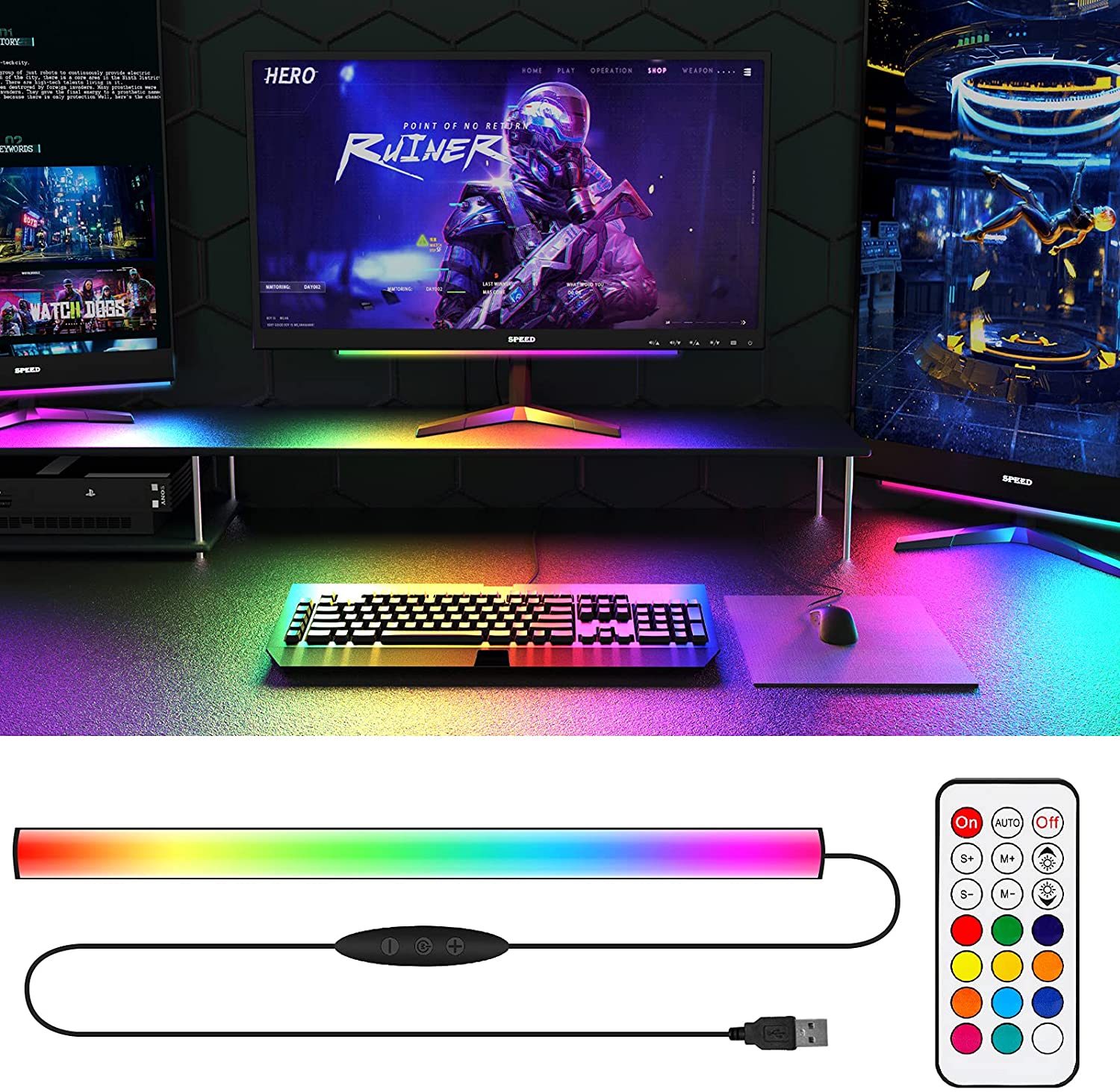 Barre lumineuse RGB Dreamcolor - Setup Desk Monitor avis et prix